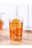 2 Adet Y39 450 ml Kubbe Kubbe Kapaklı Isıya Dayanıklı (2 Adet 6mm Pipet Kapağı )