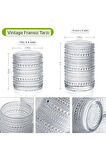 4 Adet y37  420 ml  Vintage Hobnail Bardak Antika Boncuk Kabartmalı  KahveViski