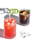 2 Adet  330ml Vintage Hobnail Bardak Antika Boncuk Kabartmalı  KahveViski y36