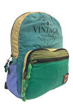 Kaliteli Renkli Vintage Disayn Günlük Sırt Gezi Okul Seyahat Çantası 31 cm x 41 cm