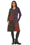 Pazen  Patchwork Kısa Elbise