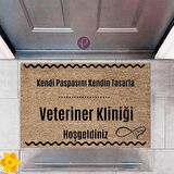 Kapı Önü Paspası Dekoratif Dijital Baskı Veteriner Kliniği P-2540
