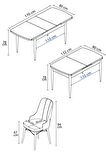 Rovena Alaska Barok 80x132 Açılabilir Suntalam Mutfak Masası Takımı 6 Adet Sandalye
