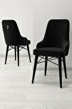 Rovena Queen Siyah Mermer 80x132 Açılabilir Suntalam Mutfak Masası Takımı 4 Adet Sandalye+1 Bench