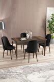 Rovena Armin Barok 80x132 Açılabilir Mdf Mutfak Masası Takımı 4 Adet Sandalye
