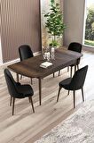 Rovena Armin Barok 80x132 Açılabilir Mdf Mutfak Masası Takımı 4 Adet Sandalye