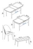 Rovena Arjeta Barok 80x132 Açılabilir Mdf Mutfak Masası Takımı 4 Adet Sandalye+1 Bench