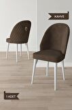 Rovena Arjeta Beyaz Mermer 80x132 Açılabilir Mdf Mutfak Masası Takımı 4 Adet Sandalye