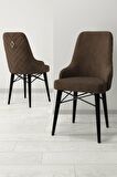 Rovena Flora Siyah Mermer 80x132 Açılabilir Mdf Mutfak Masası Takımı 6 Adet Sandalye