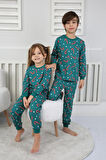 Yılbaşı Temalı Baston Şeker Desenli %100 Pamuk Unisex Pijama Takımı