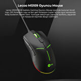Lecoo MS109 Kablolu 6400DPI 8 Makro Tuşlu RGB Gaming Optik Mouse