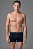 Erkek 3'lü Siyah Lacivert Gri Karışık Renk Compact Likralı Penye Boxer