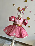 Pembe Minnie Mouse Kostümü, Küçük Çocuk Minnie Mouse Doğum Günü Elbisesi, Parıltılı ve İnci Minnie Elbisesi, Cadılar Bayramı Kostümü, Doğum Günü Elbisesi