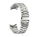 Gpack Samsung Galaxy Watch 6 40mm Kordon Aparatlı Metal Sıralı Kordon KRD 04