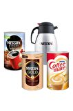 Nescafe Classic & Gold Klasik Sade 1 kg-900 gr Teneke + Nestle Coffee Mate 2 kg + Cam Kavanoz