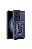 Gpack Xiaomi Poco X6 5G Kılıf Sert Silikon Tank Aramid Sürgülü Vega Yüzüklü