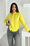 Balon Kol Gömlek Sarı