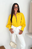 Balon Kol Gömlek Sarı