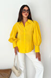 Balon Kol Gömlek Sarı