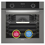 Simfer 10 Fonksiyon Airfry Gri 3'lü Ankastre Set (8217 Fırın + 3538 Ocak + 8740 Davlumbaz)