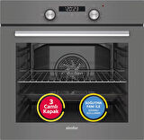 Simfer 4 Fonksiyon Trend Dijital Silver Power Turbo 3'lü Ankastre Set ( Fırın +  Ocak +  Davlumbaz)