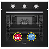 Simfer 9 Fonksiyon Mekanik Siyah Power Turbo 3'lü Ankastre Set 