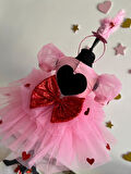Bebek Kız İçin Sevgililer Günü Kıyafeti - Yürümeye Başlayan Çocuklar İçin İlk Kalp Doğum Günü Elbisesi, Tül Elbisede Parti Mükemmelliği Sevimli Sevgililer Günü Yürümeye Başlayan Çocuk Kostümü