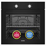 Simfer 4 Fonksiyon Trend Siyah Cam 3'lü Ankastre Set 