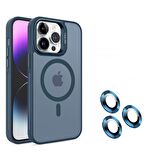 Gpack Apple iPhone 14 Pro Kılıf Magsafeli Standlı Sert Mika  Lens Koruyucu  Nano