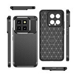 Gpack Xiaomi Mi 14 Kılıf Negro Karbon Kamera Korumalı SilikonNano