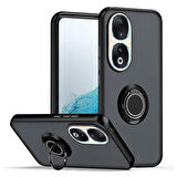 Gpack Huawei Honor 90 Kılıf Montreal Yüzüklü Mıknatıslı Kamera Korumalı Silikon