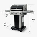 Kenmore Gazlı Barbekü 3 Ocaklı Siyah - Bakır