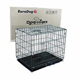 EuroDog Köpek Kafesi Siyah Dövme 107x70x77 Cm 