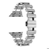 Gpack Apple Watch 4 5 38mm Kordon Metal Yandan Çıtçıtlı Boşluklu Tasarım KRD96