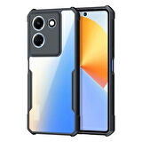 Gpack Tecno Camon 20 Pro 4G Kılıf Roll Arkası Şeffaf Plastik Kenar Silikon Airbagli