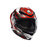 Agv K6 S Reeval White Red Grey Kapalı Kask