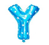 FOLYO BALON Y HARF MAVİ YILDIZLI 40CM