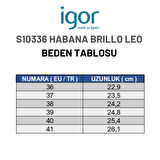 Igor Habana Brillo Leo Kadın Siyah Leopar Desenli Terlik S10336-002