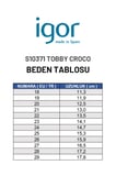 Igor Tobby Croco Çocuk Timsah Desenli Sandalet - Mavi S10371-363
