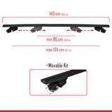 MG HS (AS23) 2018-2024 Arası ile Uyumlu HOOK Model Ara Atkı Tavan Barı Siyah 2 Adet