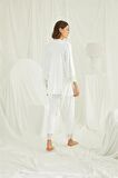 Monamise 18433 Ekru Hamile Lohusa 3 Lü Pijama  Sabahlık Tk