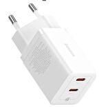 Baseus Süper Şarj Akım Korumalı 2xType-C Gan5 40W Şarj Başlık Macbook Notebook Laptop Şarj Başlık 