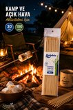 Bambu Çöp Şiş 30 cm Mangal Piknik Kamp ve Barbekü İçin 100 Adet