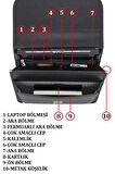 Case Club 2002 Erkek El Çantası 15.6'İnç Laptop Evrak 5 Bölmeli Su Geçirmez  Omuz Askılı