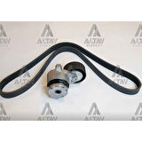 VANTİLATÖR GERGİ SETİ MEGANE / CLIO / KANGOO / FLUENCE / CAPTUR / KADJAR / QASHQAI / MERCEDES C180 / 08= / 6PK1200 KAYIŞLI