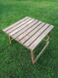 Birayse Ahşap 60X60 Katlanır Piknik ve Kamp Sehpası