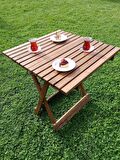 Ahşap Katlanır Piknik ve Kamp Masası 60x60