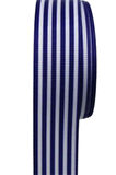Tafta Çizgi Desen Kurdele 25 mm Lacivert 5 Metre