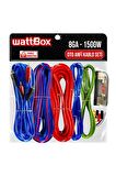 Oto Anfi Kablo Seti Full 8ga 1500w Wattbox