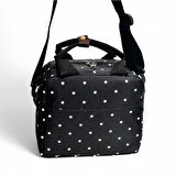 Uretti - Petek 7523 4670 Puantiye Desenli Termal Yemek Taşıma Çantası / 26 cm x 22 cm - 4.5 Litre